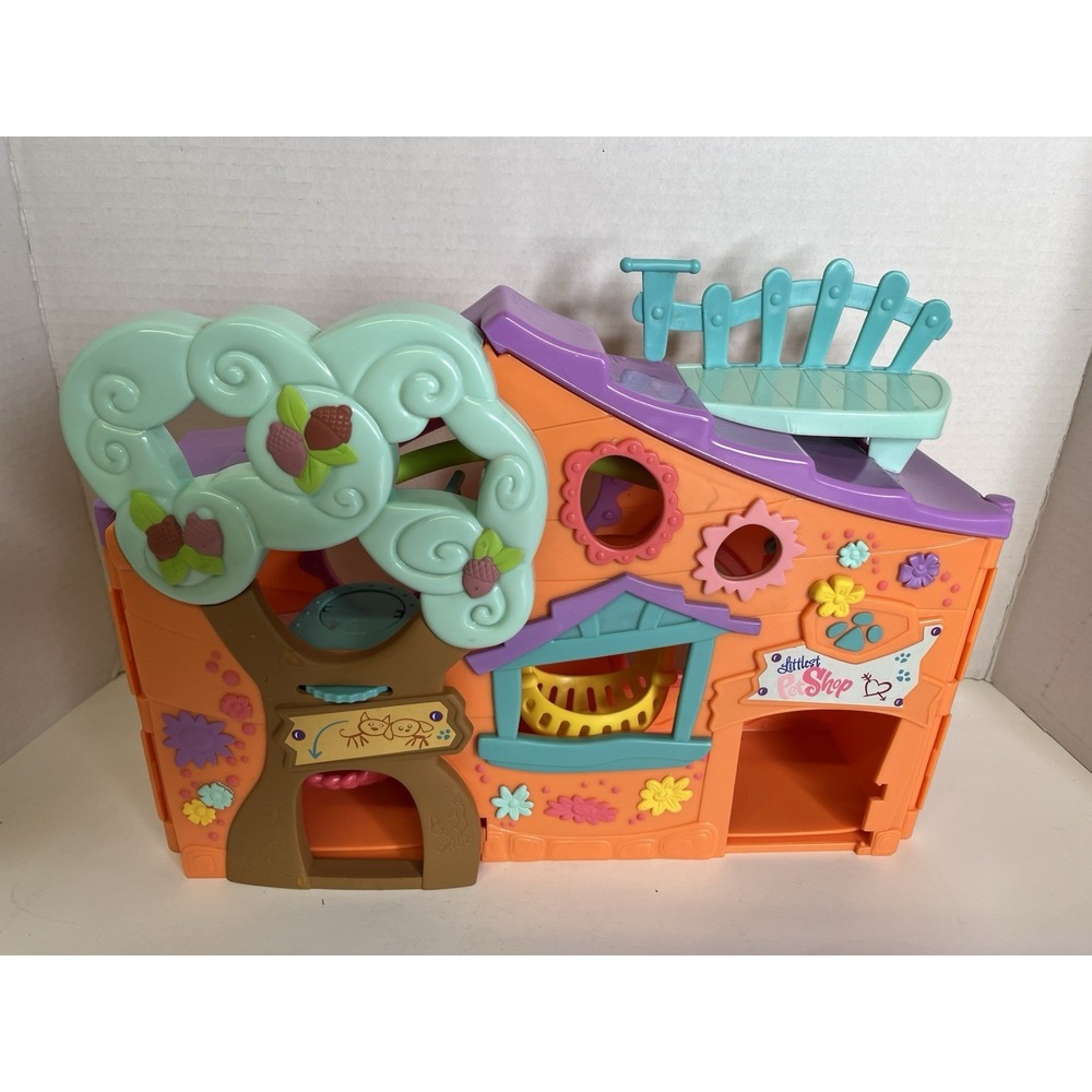 Littlest Pet Shop Playset House 2007 Hasbro Pets Only! Treehouse Club House LPS